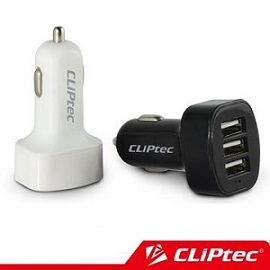 CLiPtec 5.1A高效能三孔車充