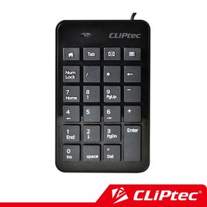 CLiPtec RAPID 薄型數字鍵盤黑色